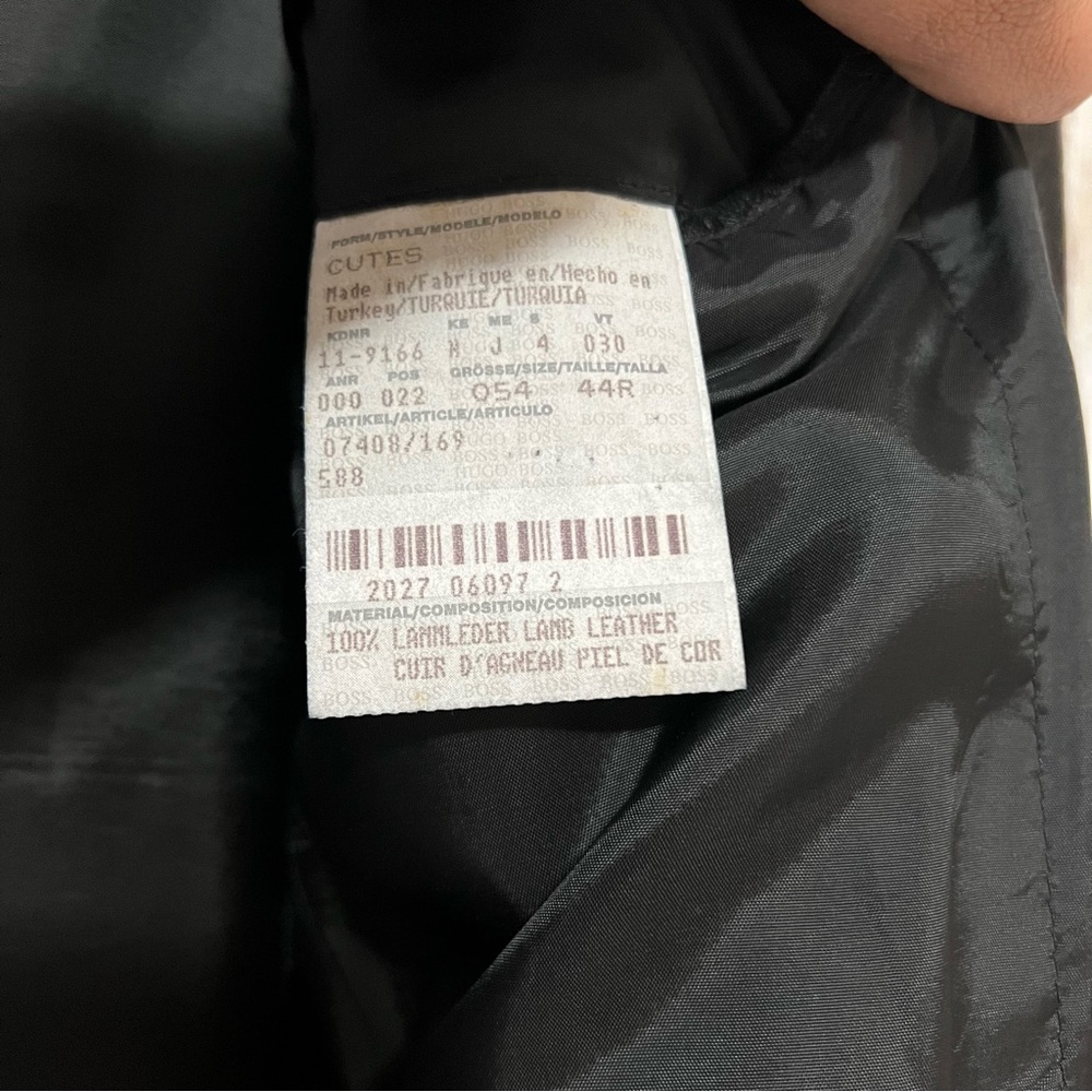 Boss Hugo Boss Leather Crocodile Pattern Brown Blazer - Picture 6 of 12